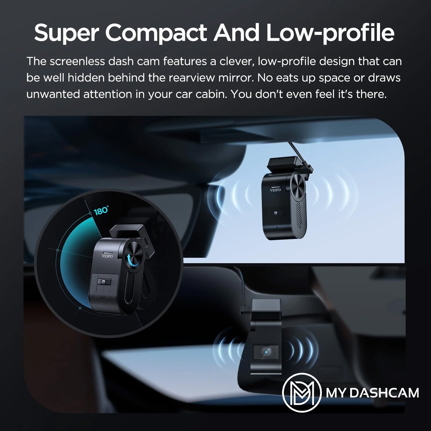 VIOFO VS1 Mini 2K HDR with Sony STARVIS 2 Sensor 5GHz Wi-Fi Voice Control GPS Dash Cam with Free 32GB MicroSD Card