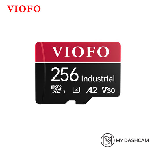 VIOFO 256GB industrial grade microSD card, U3 A22 V30 high speed memory card with adapter, support ultra HD 4K video recording