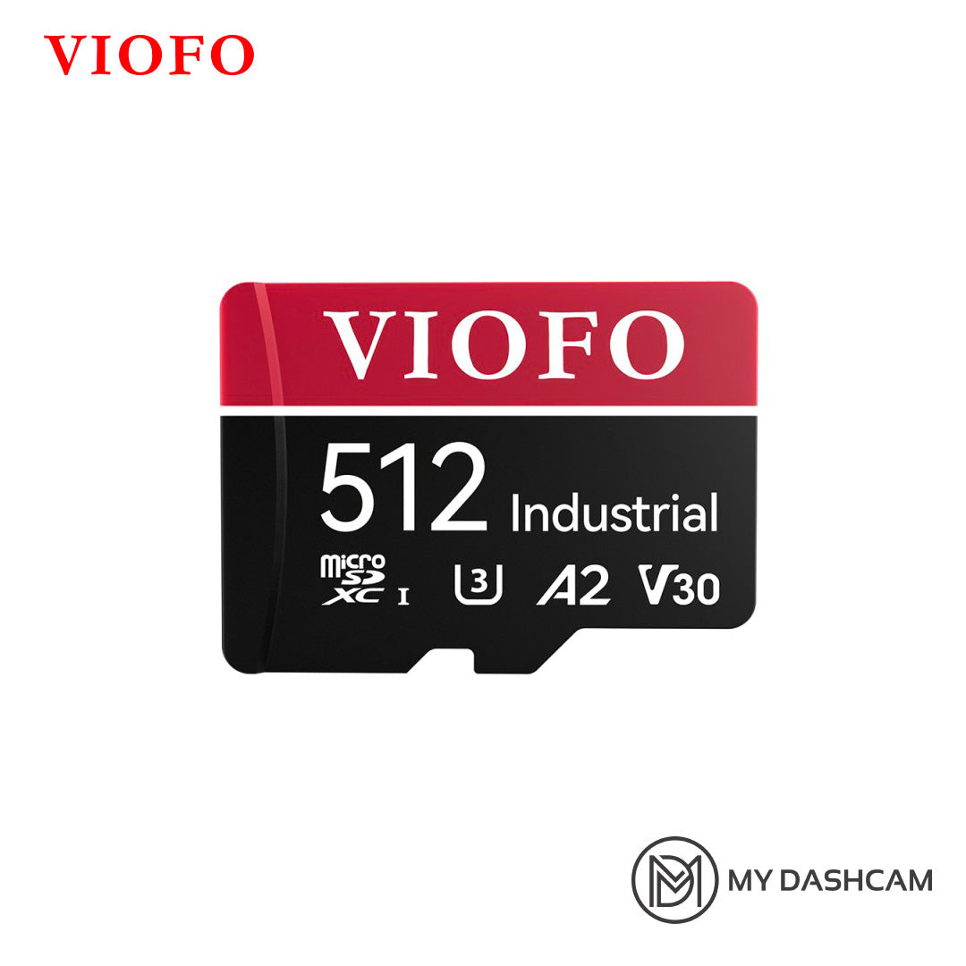 VIOFO 512GB industrial grade microSD card, U3 A22 V30 high speed memory card with adapter, support ultra HD 4K video recording