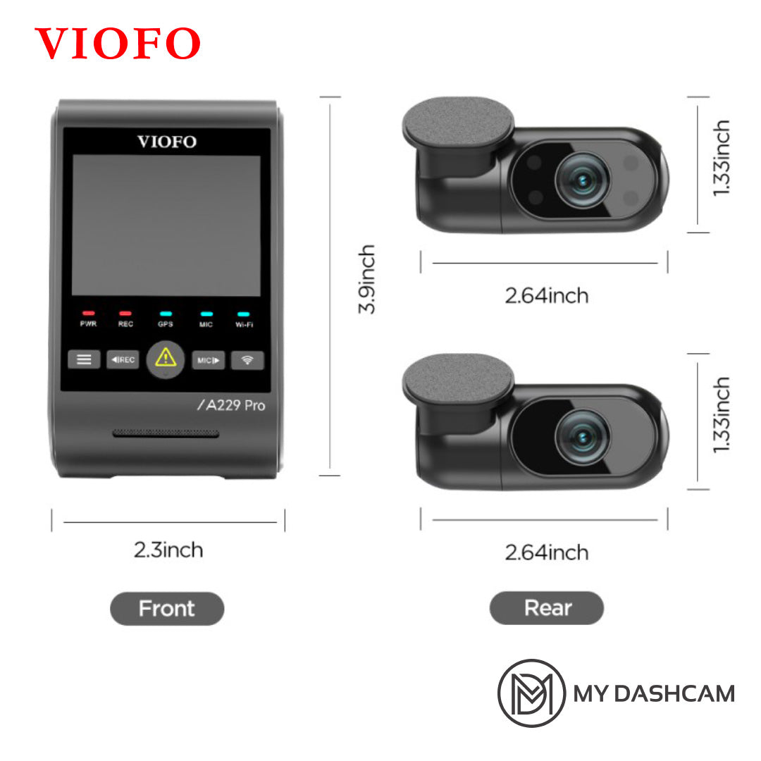 viofo a229 pro 3channel dash cam 2