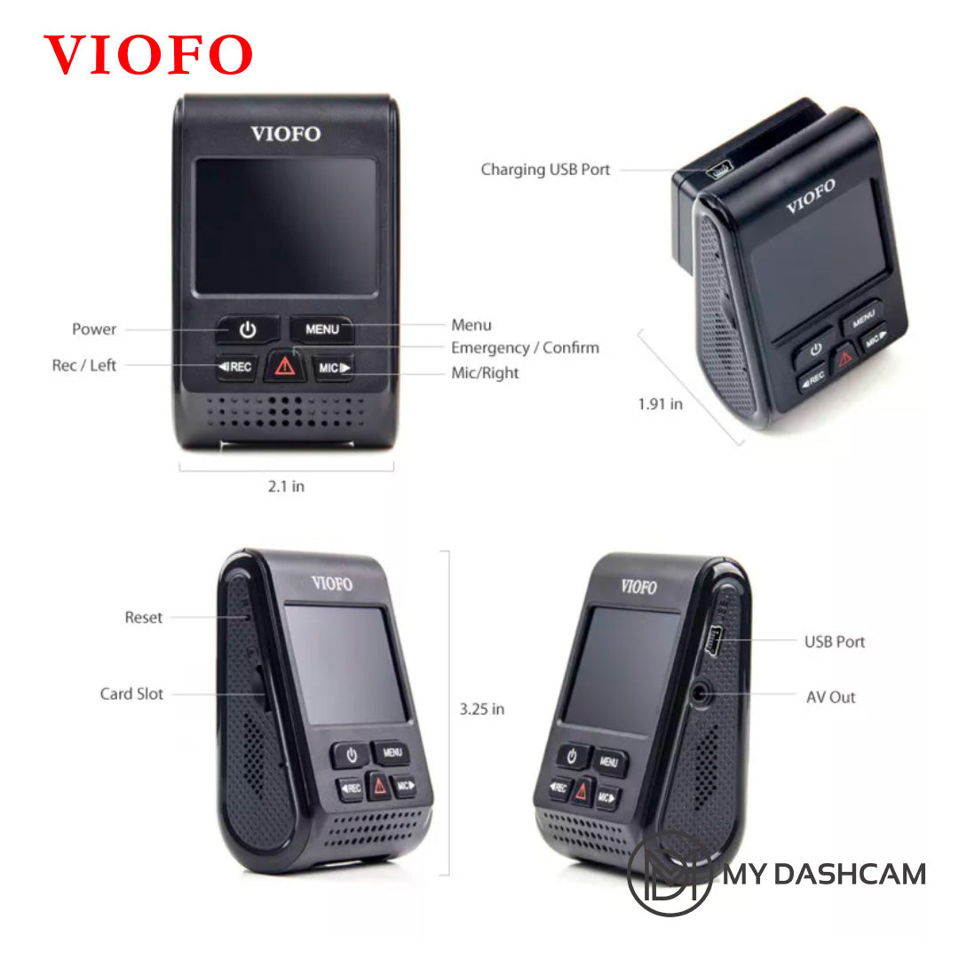 VIOFO A119 V3 2K 1600P QHD Single Channel Dash Camera with Buffered Parking Mode and GPS Module