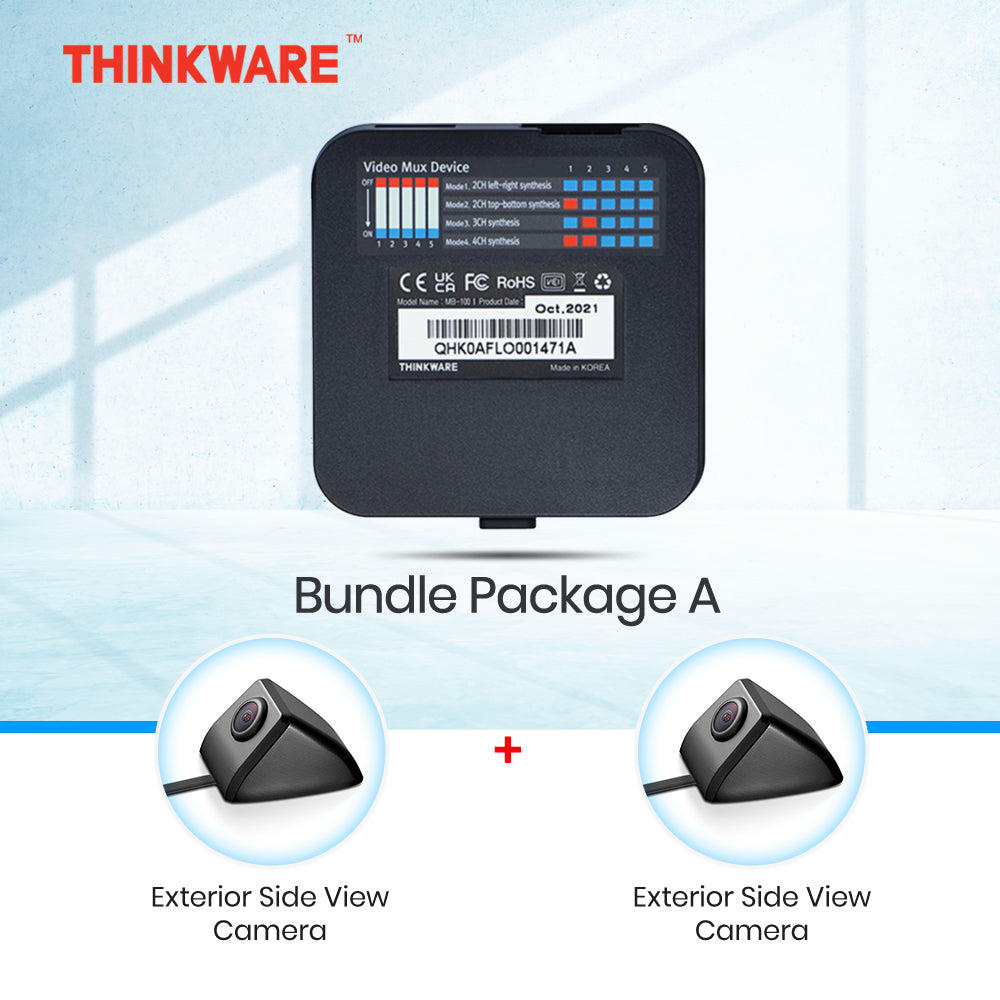 Thinkware Multiplexer Box MB-100 & Cameras Set Compatible with the F200 Pro, X700, T700 and F790