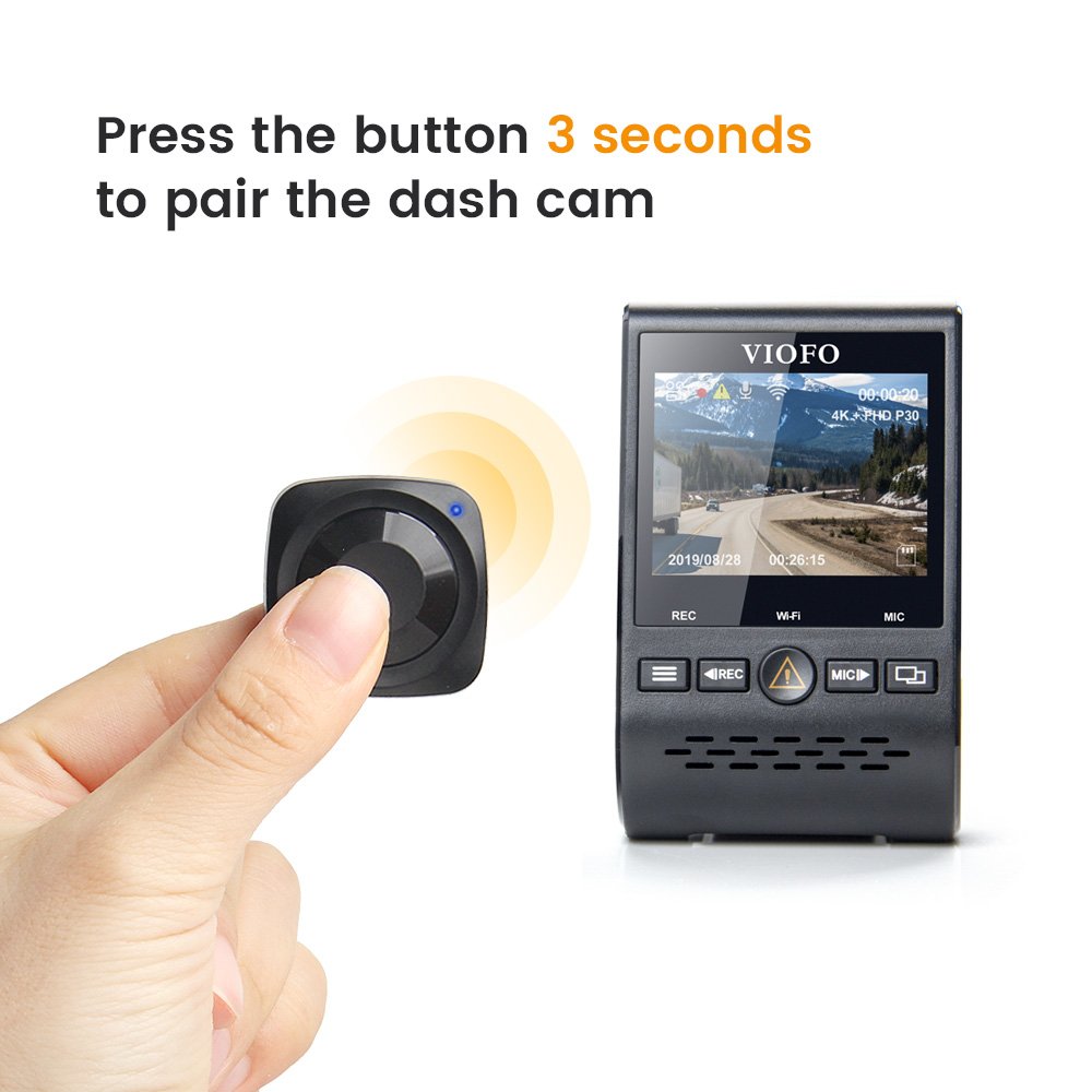Bluetooth Remote Control for Viofo A119 Mini,A229,All A129 Series,A139 and T130