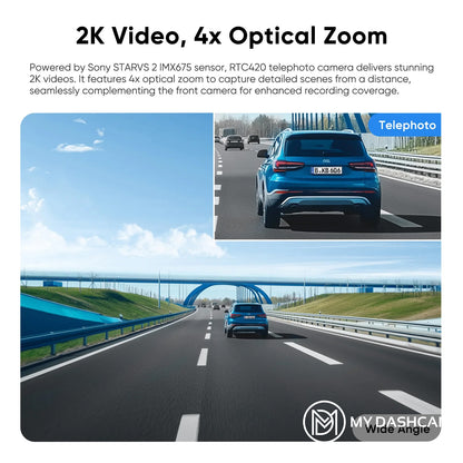 VIOFO RTC420 2K HDR Telephoto Camera Set with Sony STARVIS 2 Sensor for A329S/A329TW Series