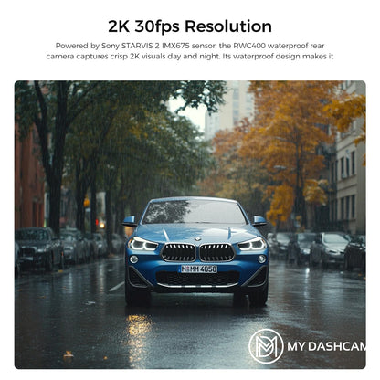 VIOFO RWC400 2K HDR 30FPS IP67 Waterproof Rear Camera Set for A329S/A329T Series