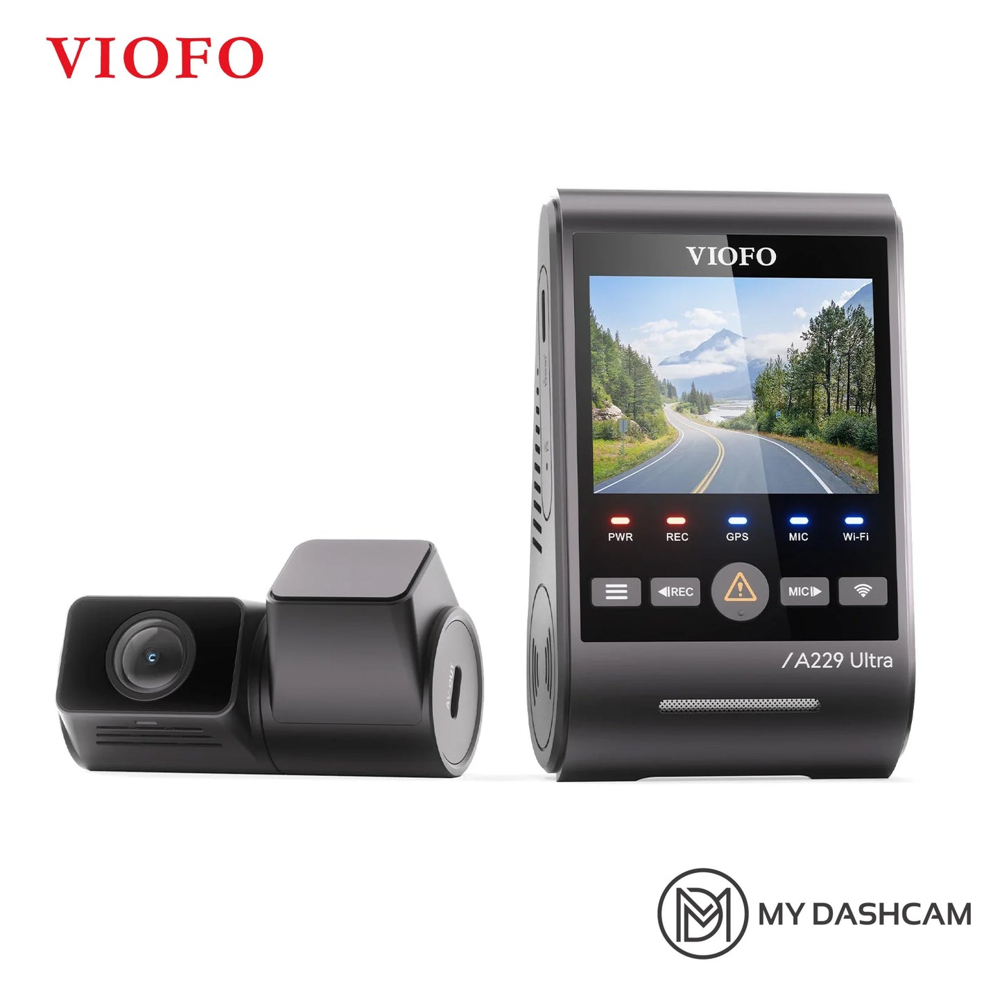 VIOFO A229 Ultra 2CH 4K Front+4K Rear Dashcam with Dual Sony STARVIS 2 Sensors, 2-Channel 4K HDR, Ultra Fast 5GHz Wi-Fi & Precise GPS, Smart Voice Control
