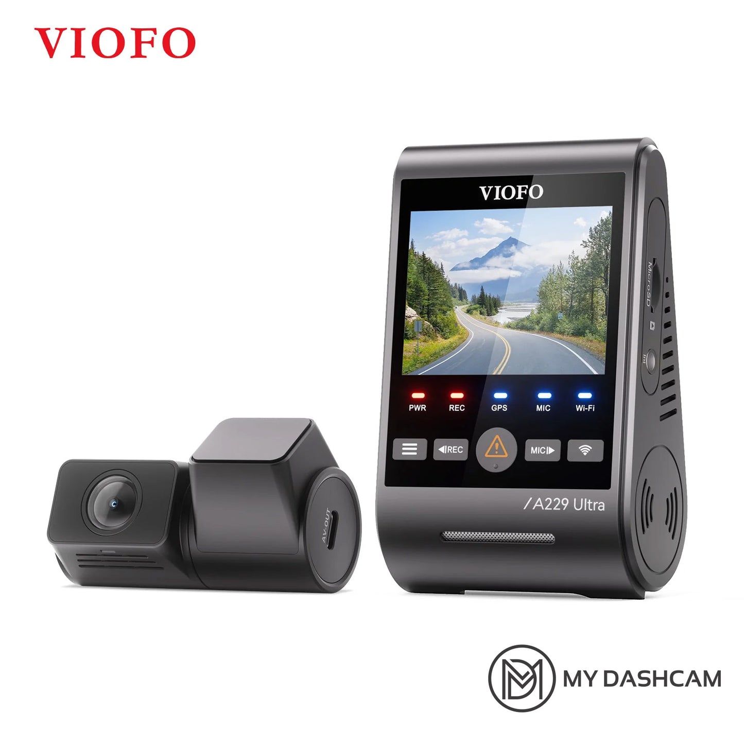 VIOFO A229 Ultra 2CH 4K Front+4K Rear Dashcam with Dual Sony STARVIS 2 Sensors, 2-Channel 4K HDR, Ultra Fast 5GHz Wi-Fi & Precise GPS, Smart Voice Control