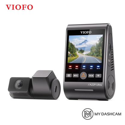 VIOFO A229 Ultra 2CH 4K Front+4K Rear Dashcam with Dual Sony STARVIS 2 Sensors, 2-Channel 4K HDR, Ultra Fast 5GHz Wi-Fi & Precise GPS, Smart Voice Control