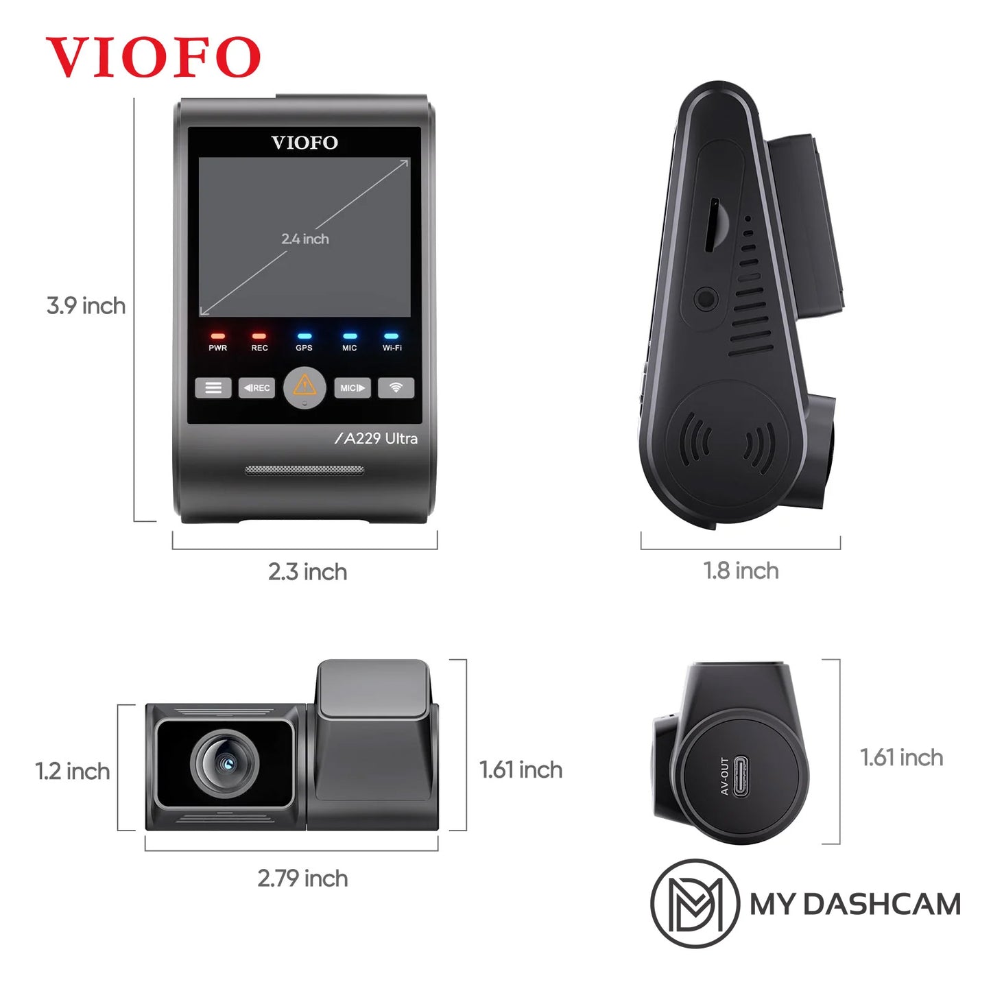 VIOFO A229 Ultra 2CH 4K Front+4K Rear Dashcam with Dual Sony STARVIS 2 Sensors, 2-Channel 4K HDR, Ultra Fast 5GHz Wi-Fi & Precise GPS, Smart Voice Control