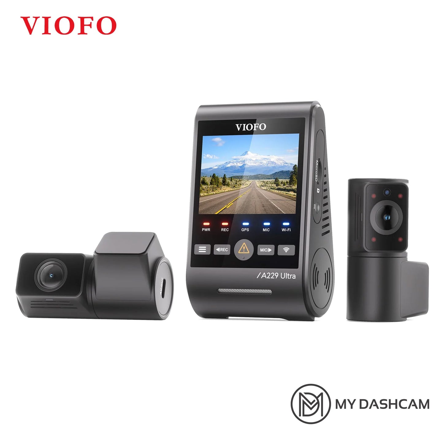 VIOFO A229 Ultra 3CH 4K Front+4K Rear+1080P Fisheye Cabin Dashcam with Triple Sony STARVIS 2 Sensors, 3-Channel HDR, Ultra Fast 5GHz Wi-Fi & Precise GPS, Smart Voice Control