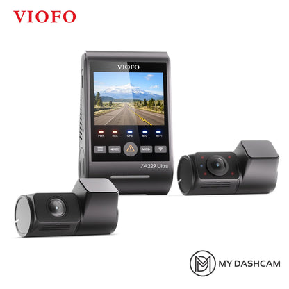VIOFO A229 Ultra 3CH 4K Front+4K Rear+1080P Fisheye Cabin Dashcam with Triple Sony STARVIS 2 Sensors, 3-Channel HDR, Ultra Fast 5GHz Wi-Fi & Precise GPS, Smart Voice Control
