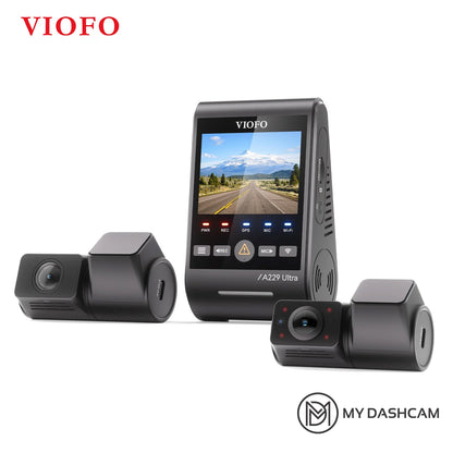 VIOFO A229 Ultra 3CH 4K Front+4K Rear+1080P Fisheye Cabin Dashcam with Triple Sony STARVIS 2 Sensors, 3-Channel HDR, Ultra Fast 5GHz Wi-Fi & Precise GPS, Smart Voice Control