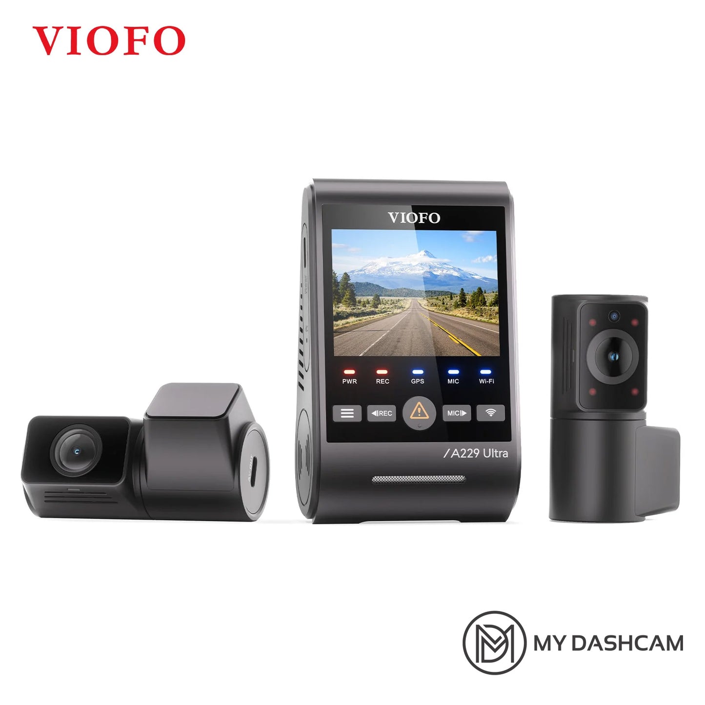 VIOFO A229 Ultra 3CH 4K Front+4K Rear+1080P Fisheye Cabin Dashcam with Triple Sony STARVIS 2 Sensors, 3-Channel HDR, Ultra Fast 5GHz Wi-Fi & Precise GPS, Smart Voice Control