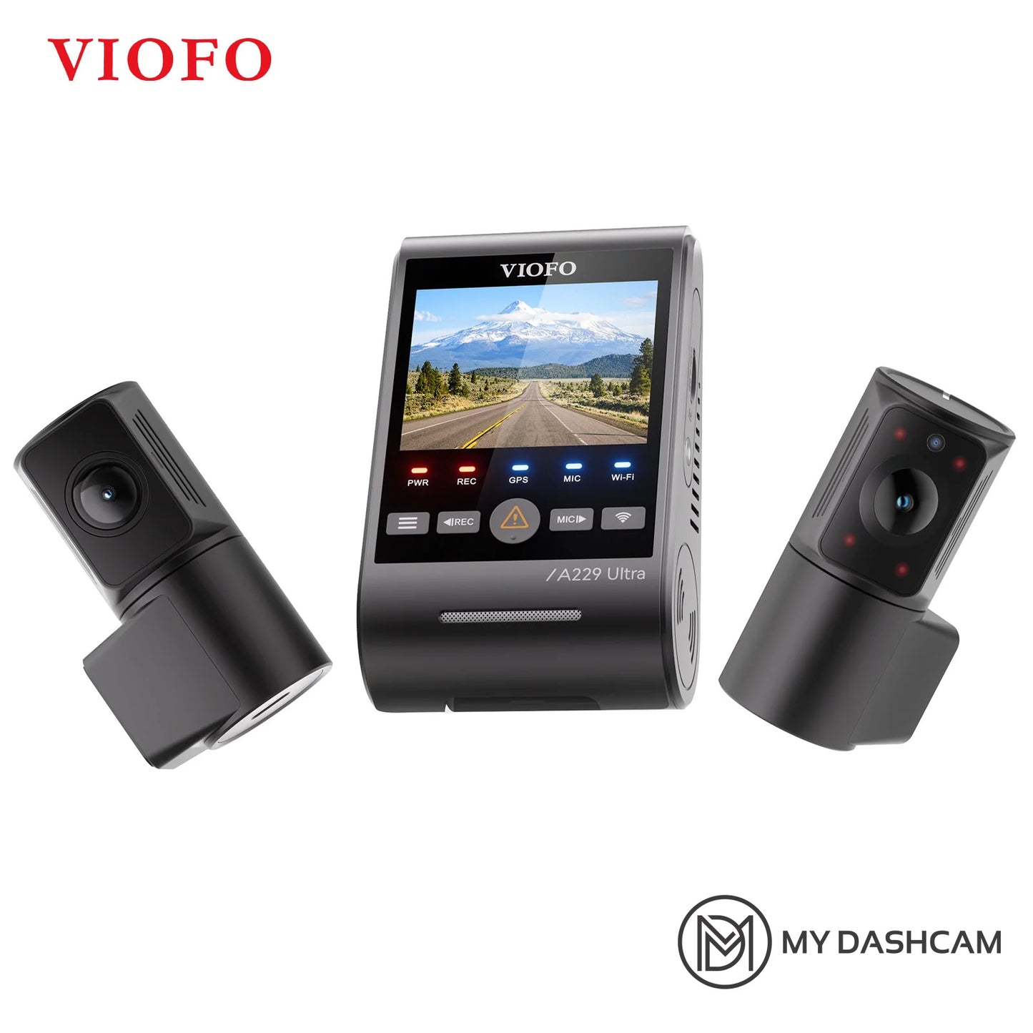 VIOFO A229 Ultra 3CH 4K Front+4K Rear+1080P Fisheye Cabin Dashcam with Triple Sony STARVIS 2 Sensors, 3-Channel HDR, Ultra Fast 5GHz Wi-Fi & Precise GPS, Smart Voice Control