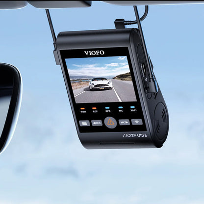 VIOFO A229 Ultra 3CH 4K Front+4K Rear+1080P Fisheye Cabin Dashcam with Triple Sony STARVIS 2 Sensors, 3-Channel HDR, Ultra Fast 5GHz Wi-Fi & Precise GPS, Smart Voice Control